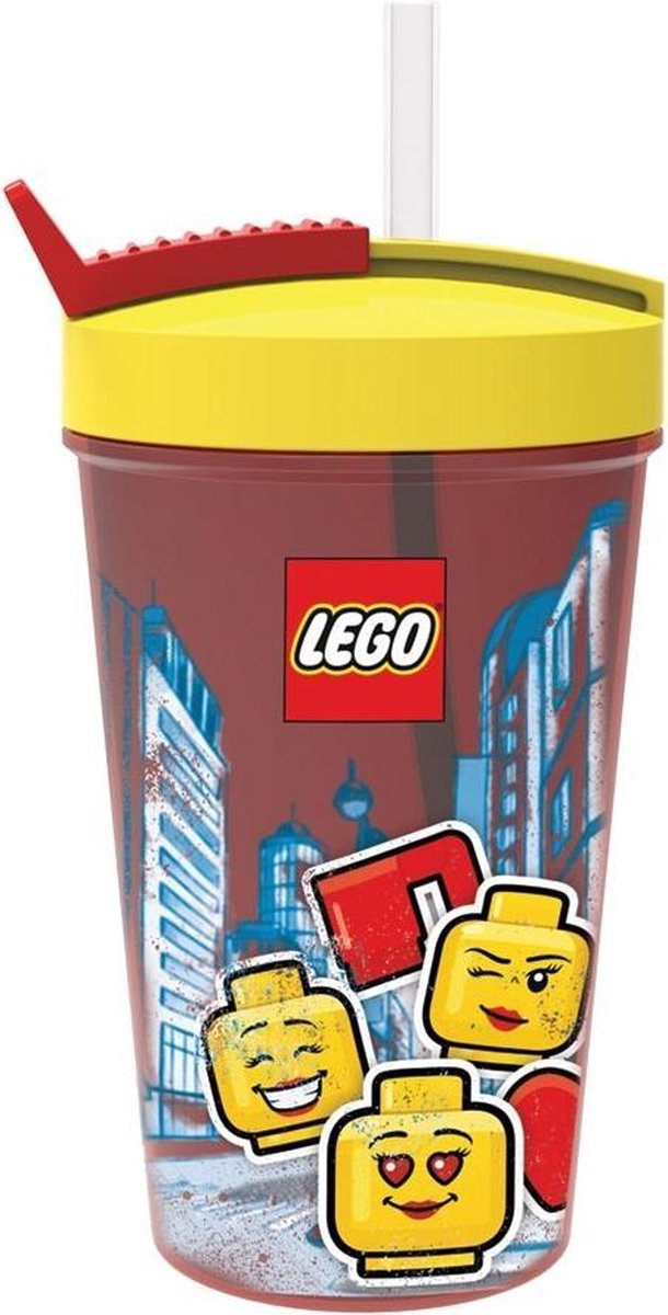 knal Bukken thermometer LEGO Iconic Drinkbeker Girl 500 ml – Met Rietje – Rood | Speelgoed en  Treinen